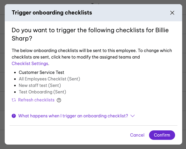 Employment Hero Checklists update